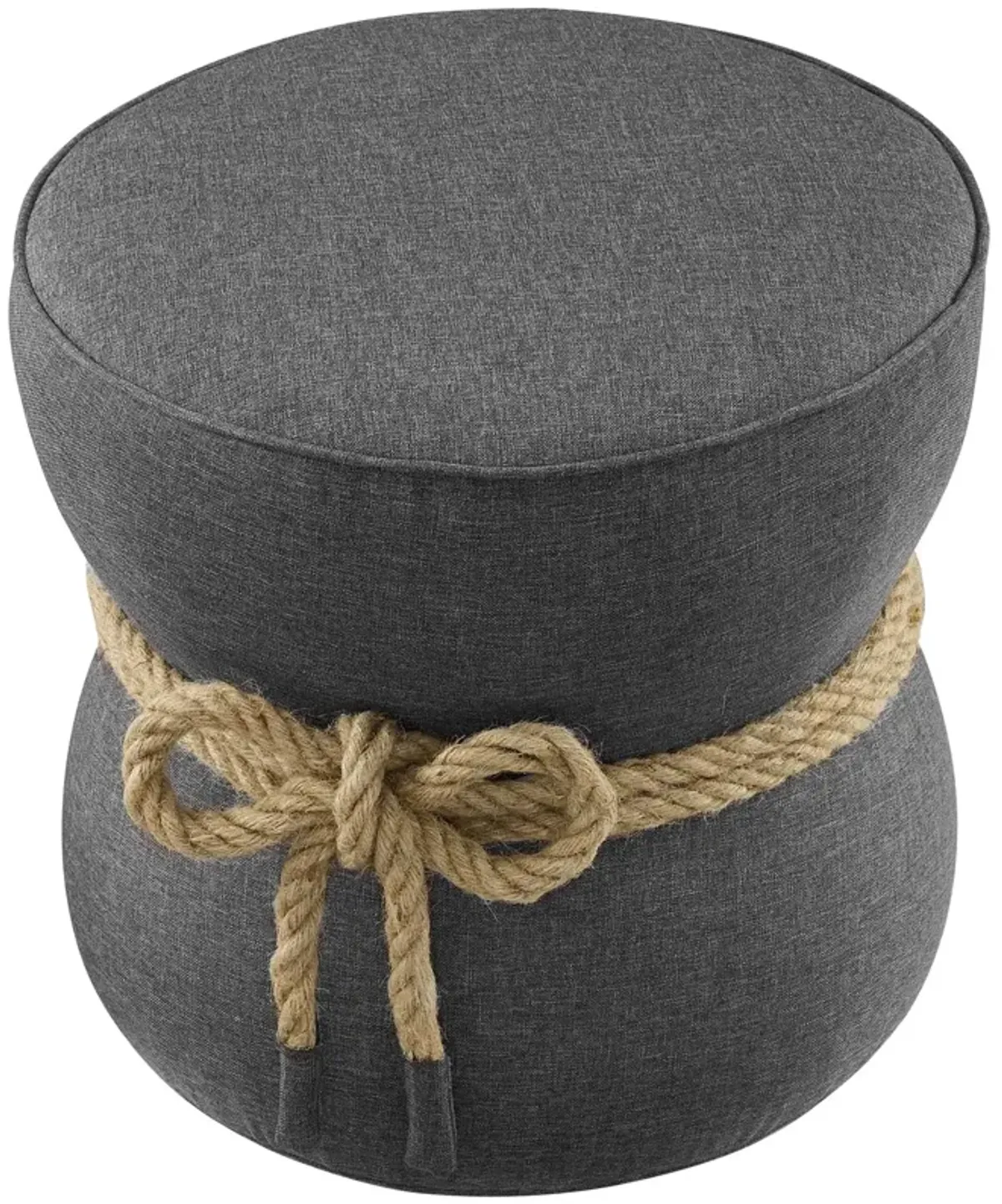 Beat Nautical Rope Upholstered Fabric Ottoman