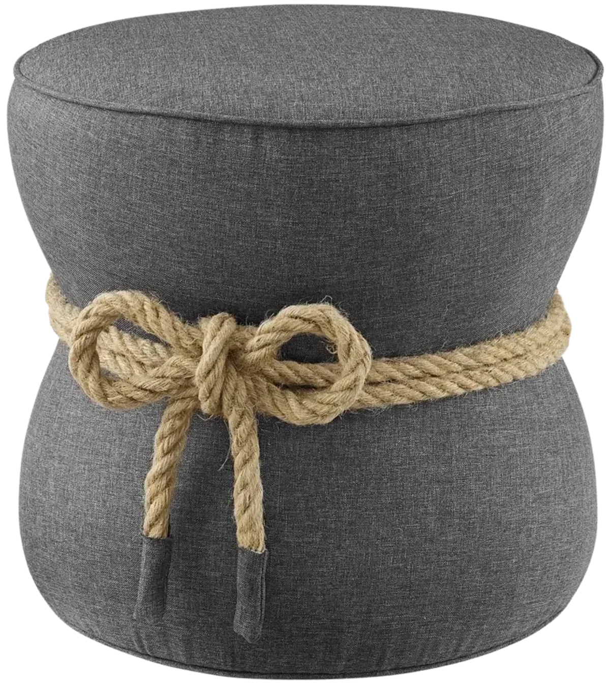 Beat Nautical Rope Upholstered Fabric Ottoman