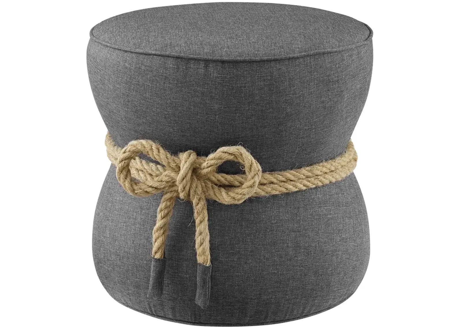 Beat Nautical Rope Upholstered Fabric Ottoman