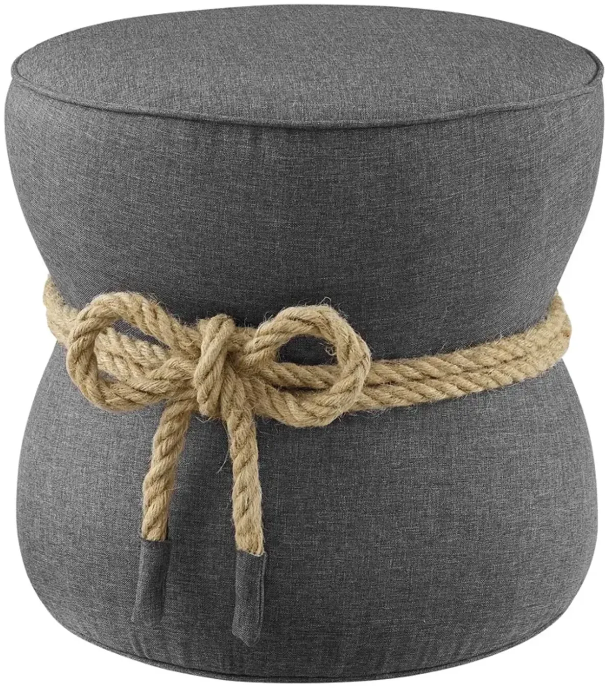 Beat Nautical Rope Upholstered Fabric Ottoman