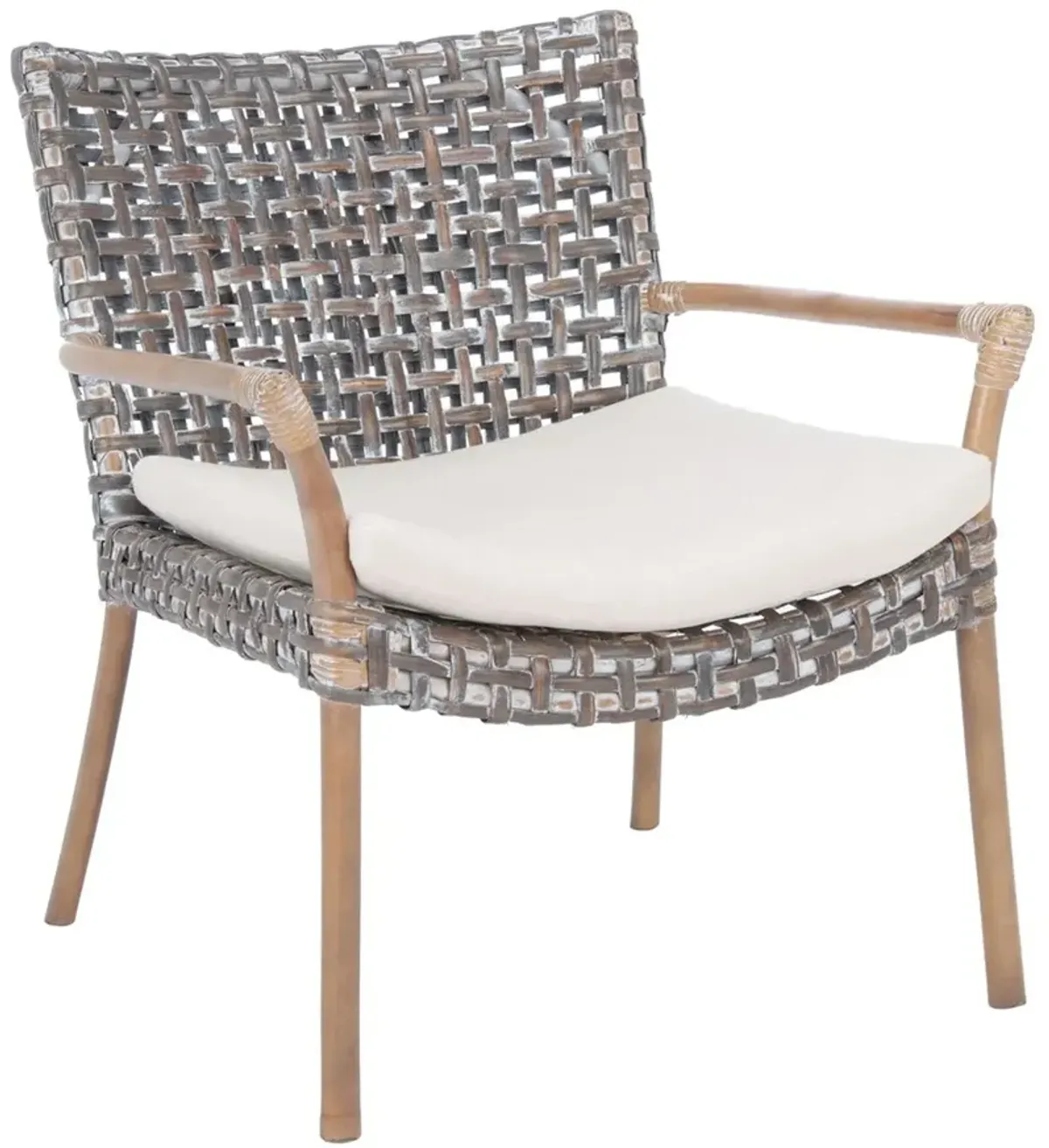 COLLETTE RATTAN ACCENT CHAIR W/ CUSHION