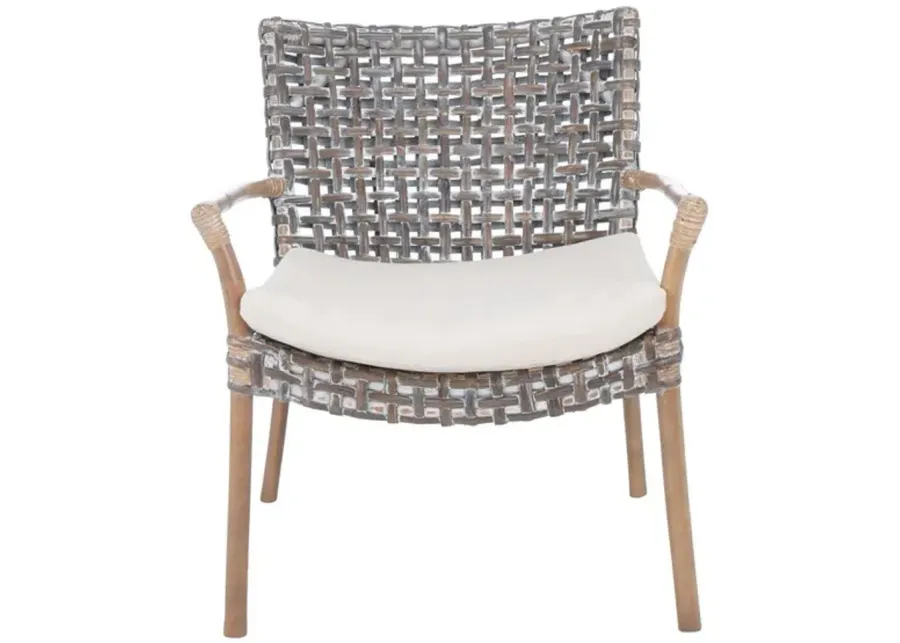 COLLETTE RATTAN ACCENT CHAIR W/ CUSHION