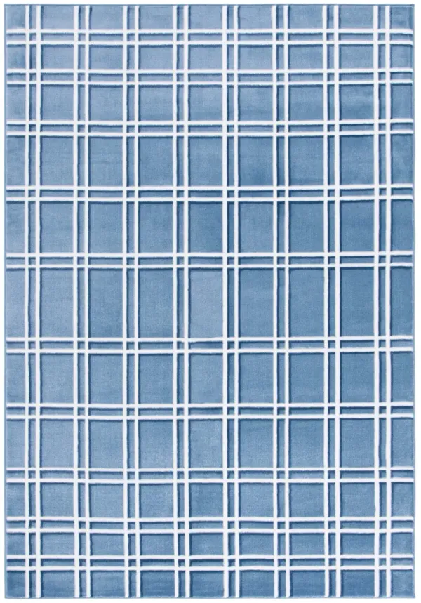 GROOVE 106 BLUE  9' x 12' Large Rectangle Rug