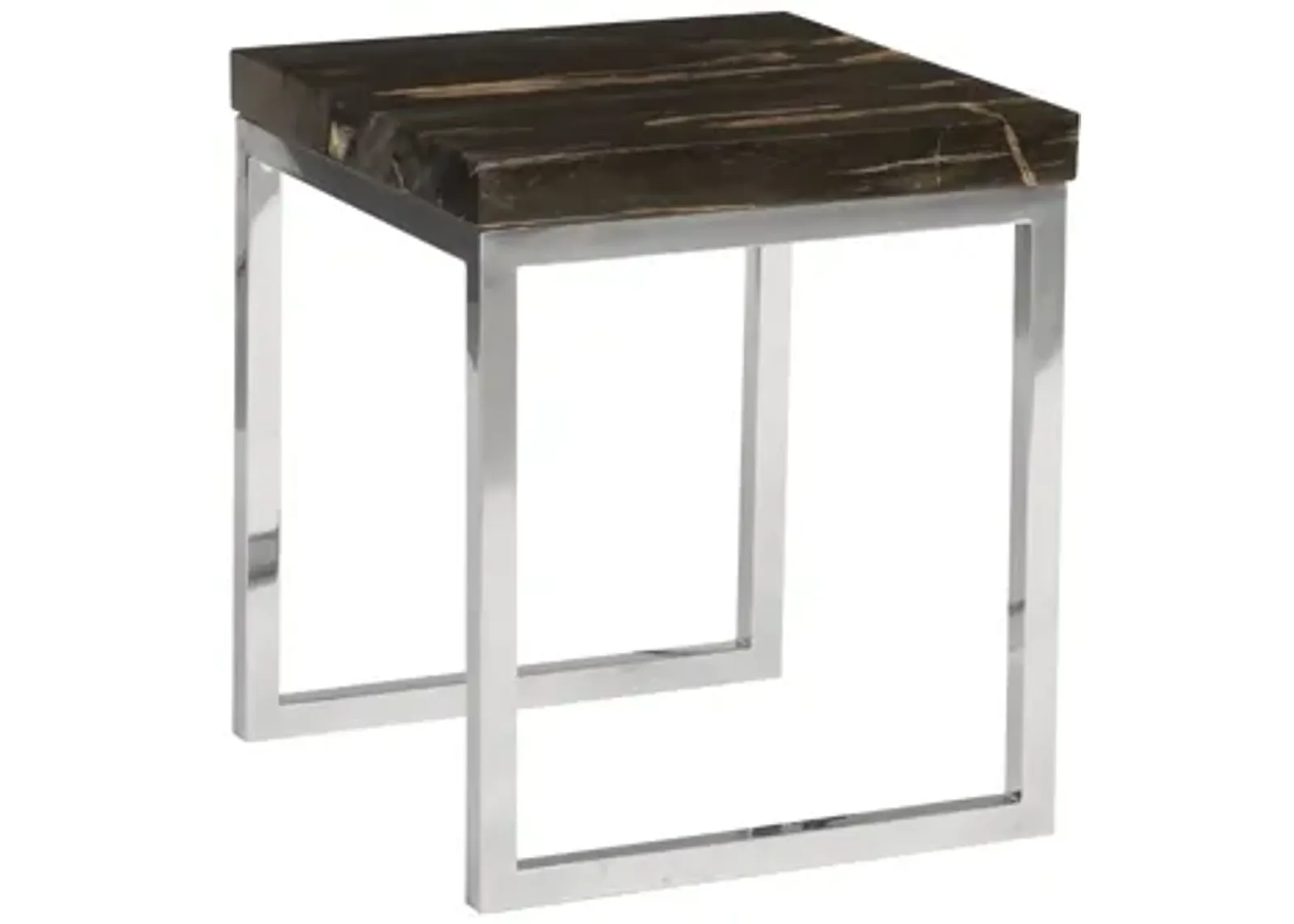 Petrified Wood Side Table, Laminated