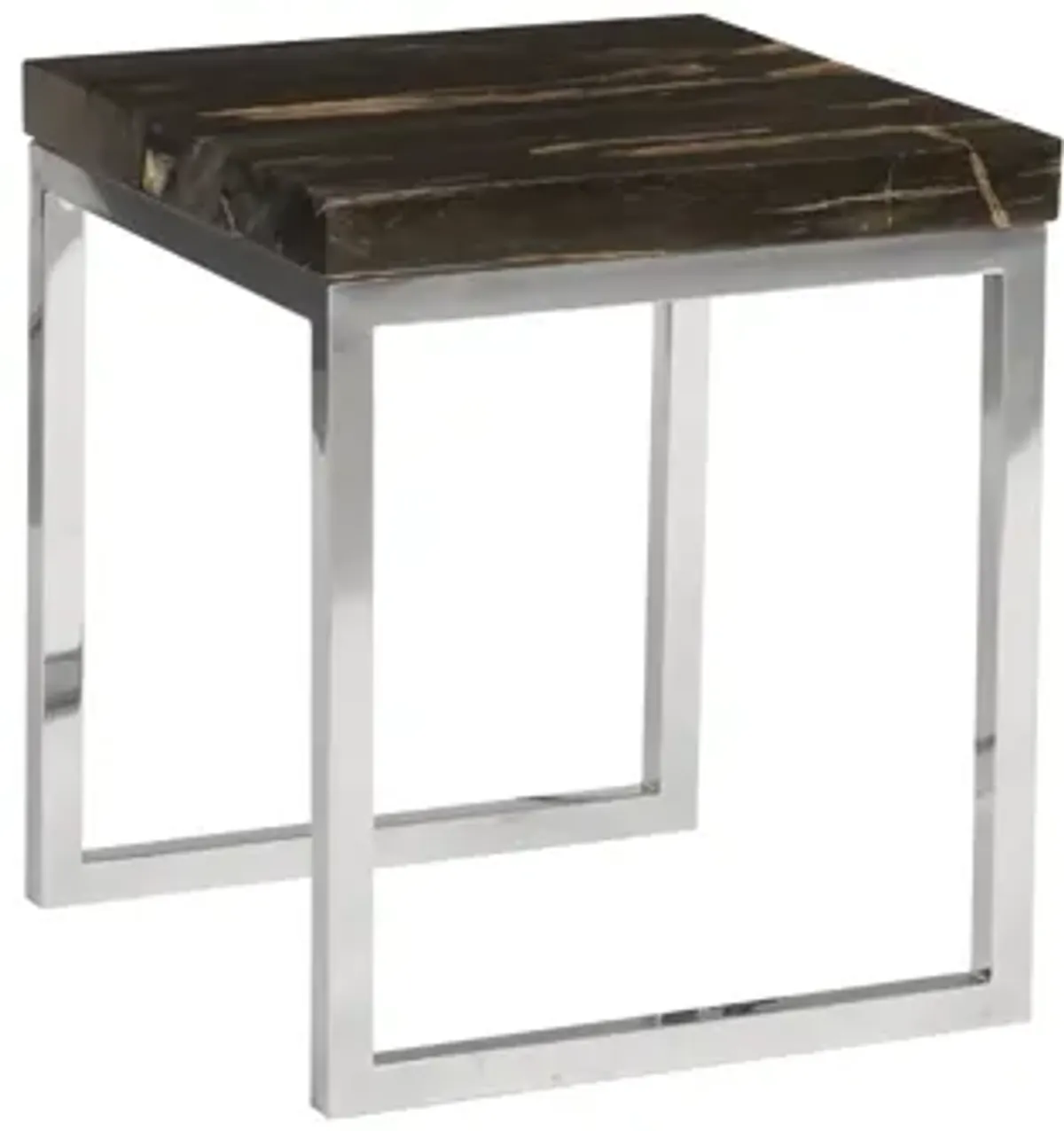 Petrified Wood Side Table, Laminated