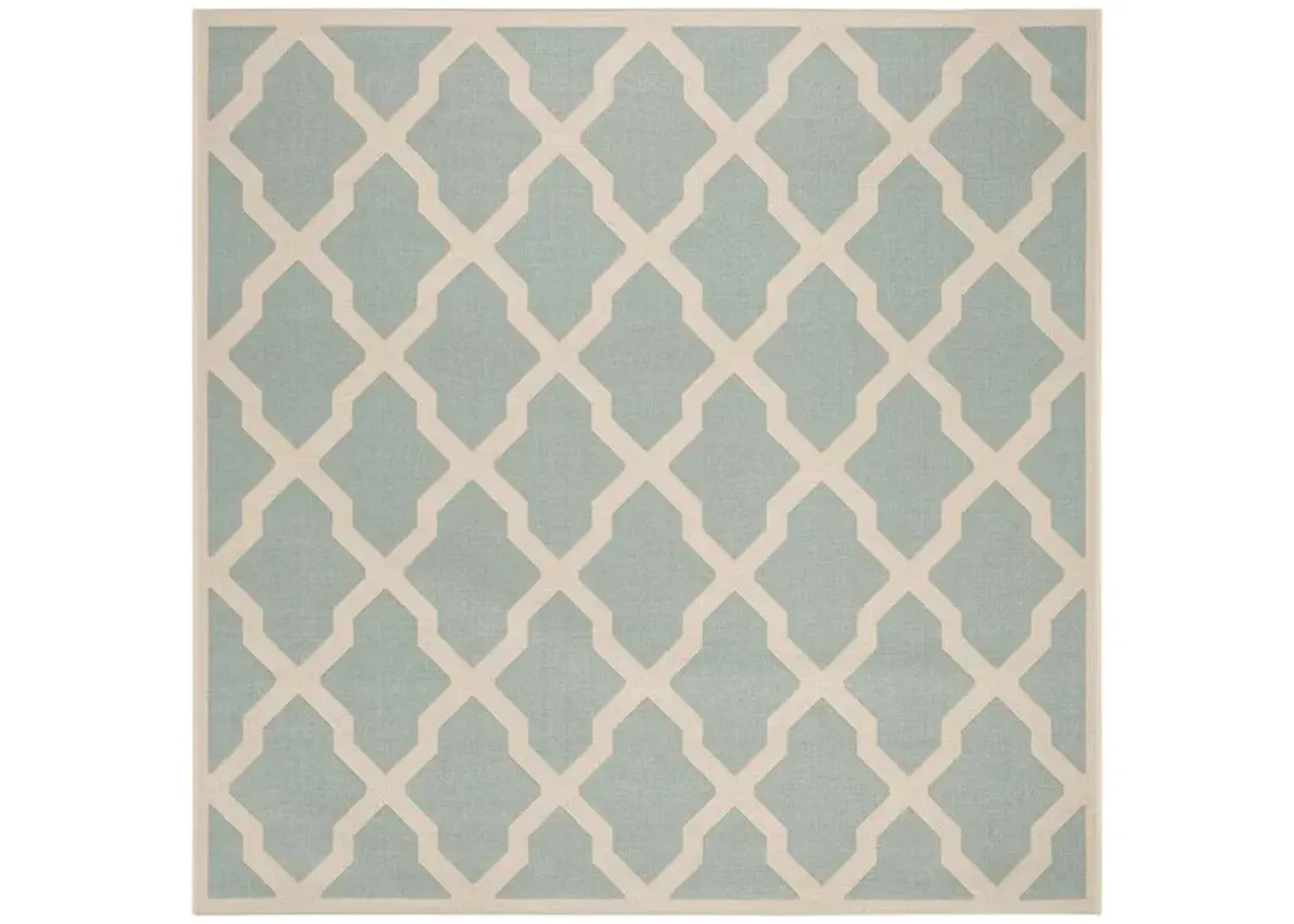 LINDEN 122 Collection LND122K-6SQ Aqua / Cream 6'-7" X 6'-7" Square