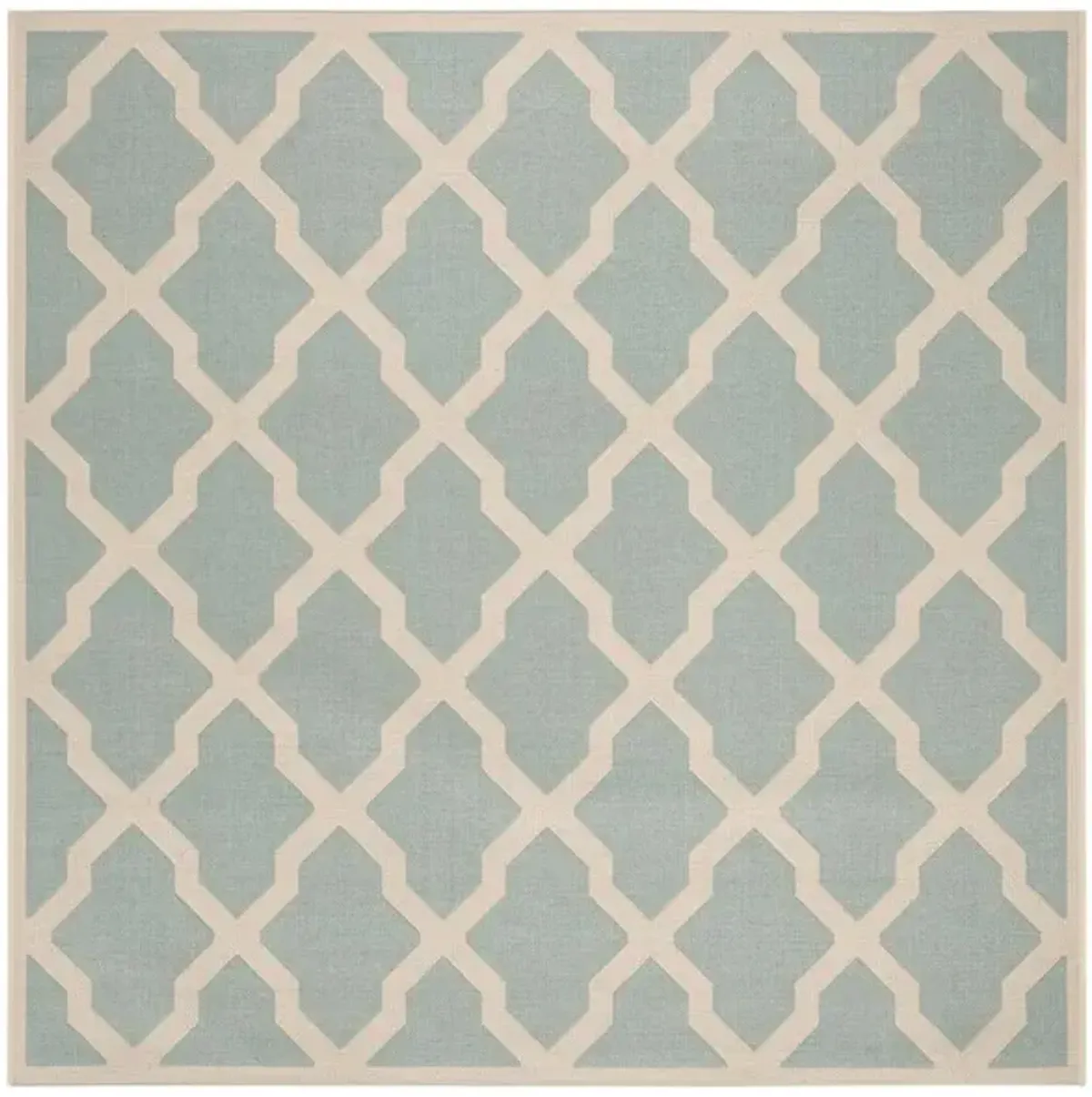 LINDEN 122 Collection LND122K-6SQ Aqua / Cream 6'-7" X 6'-7" Square