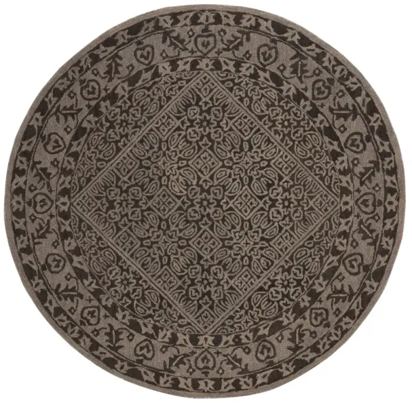 DIP DYE Hand Tufted 7' x 7' Round area rug