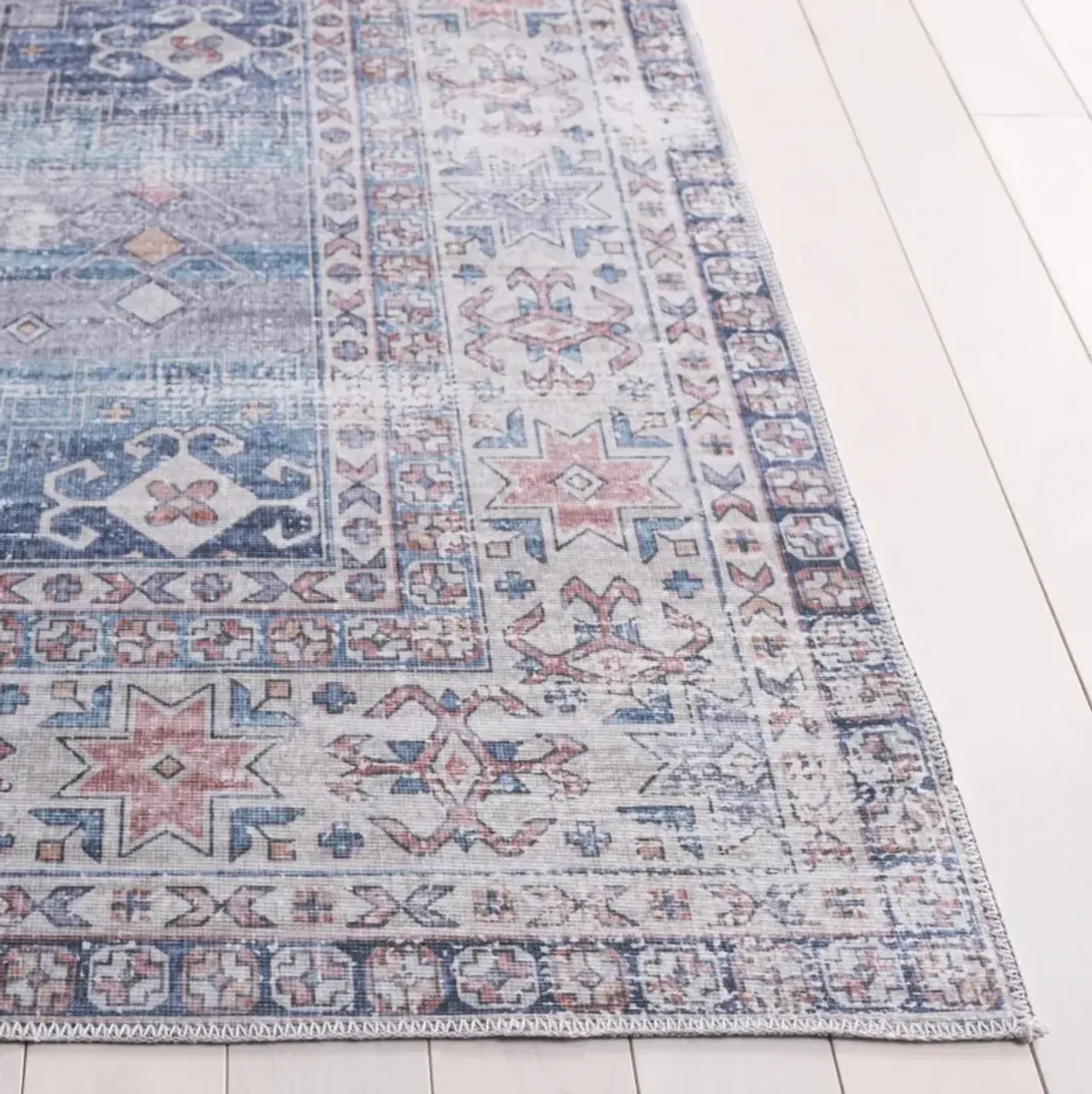 ARIZONA 259 BLUE  2'-6' x 8' Runner Rug