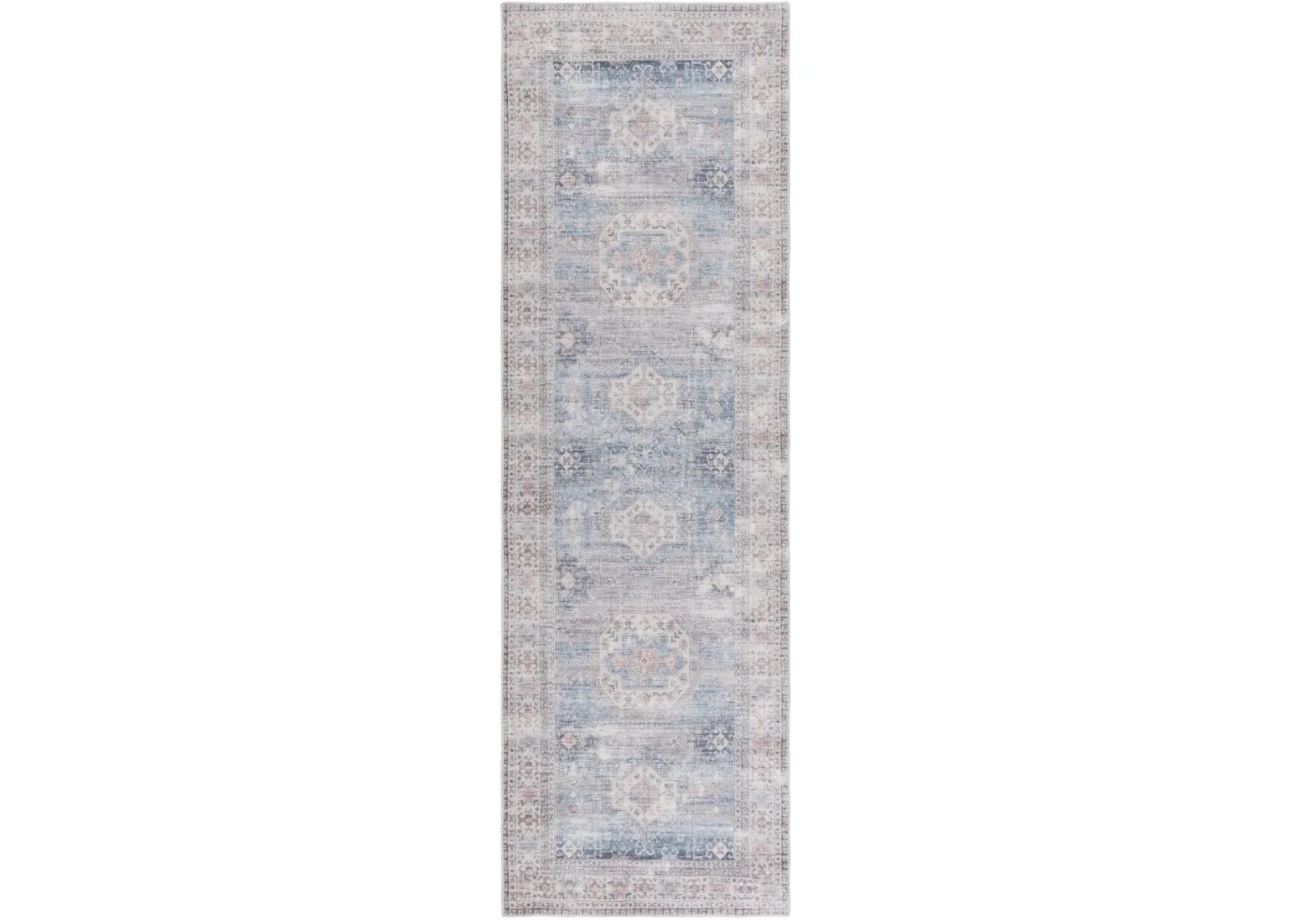 ARIZONA 259 BLUE  2'-6' x 8' Runner Rug