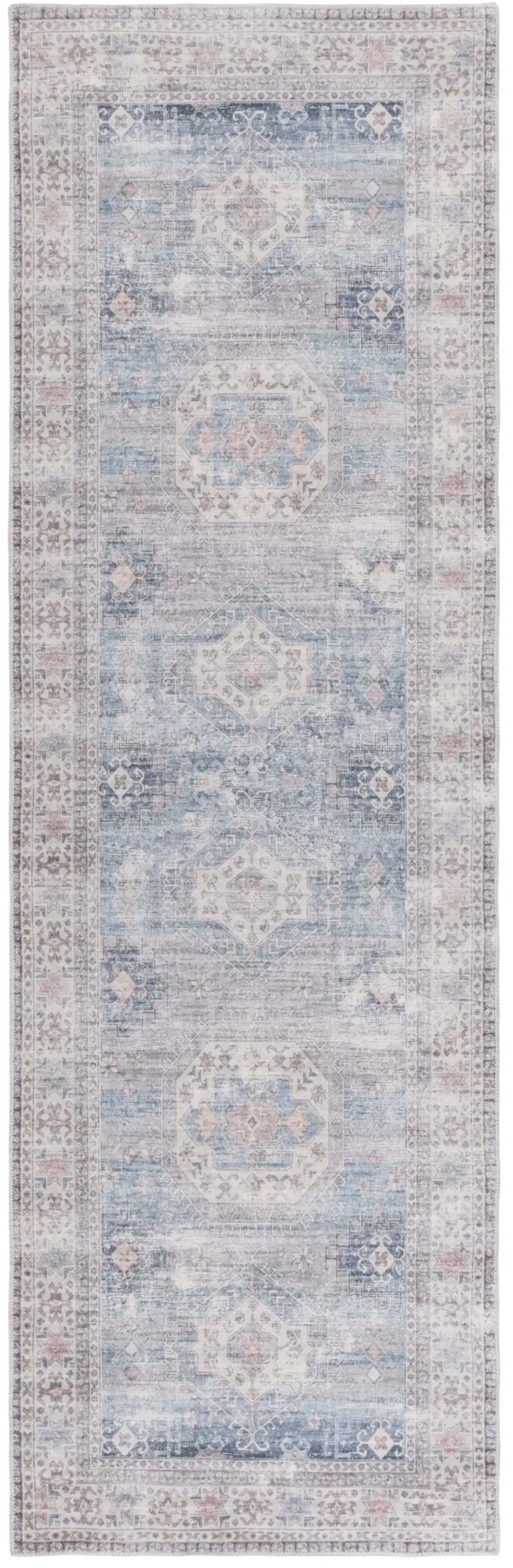 ARIZONA 259 BLUE  2'-6' x 8' Runner Rug