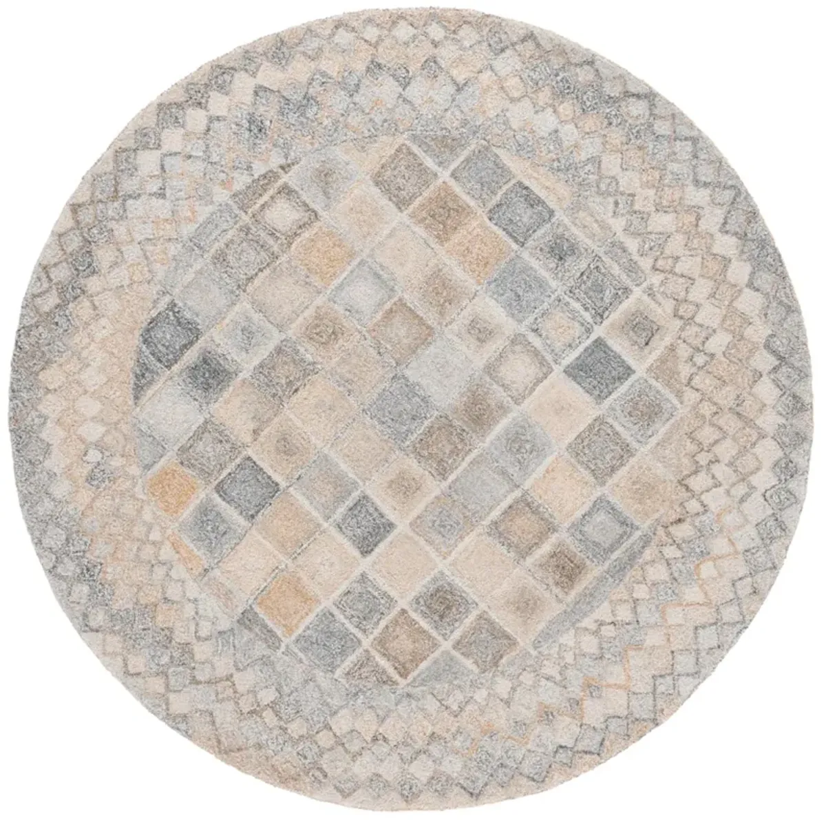 RENEWAL 802 BEIGE  6' x 6' Round Round Rug