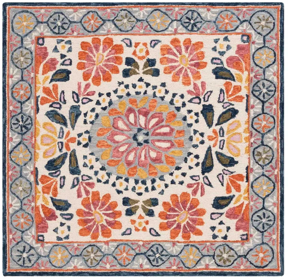 BLOSSOM Hand Tufted 6' x 6' Square area rug