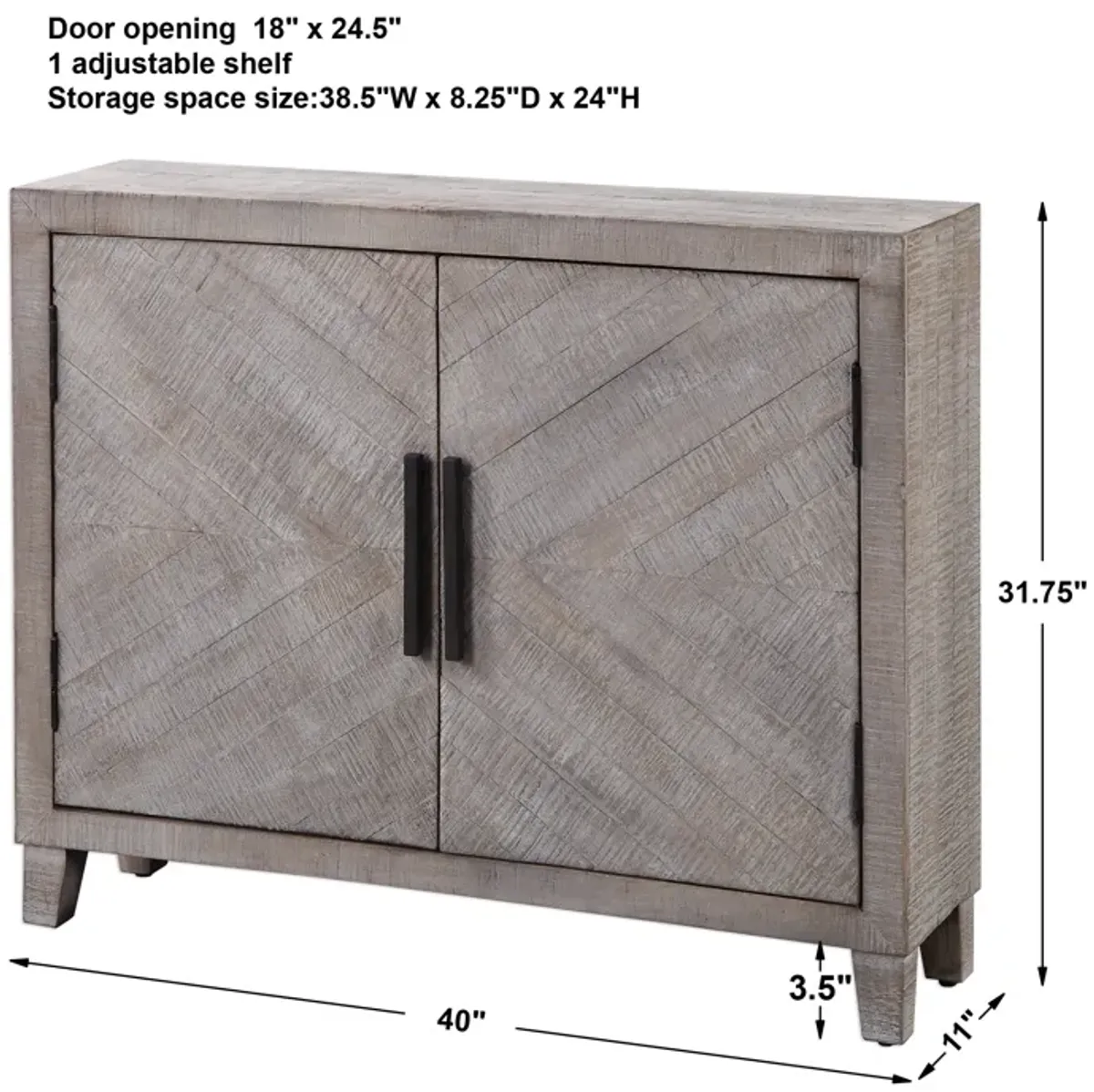 Adalind White Washed Accent Cabinet