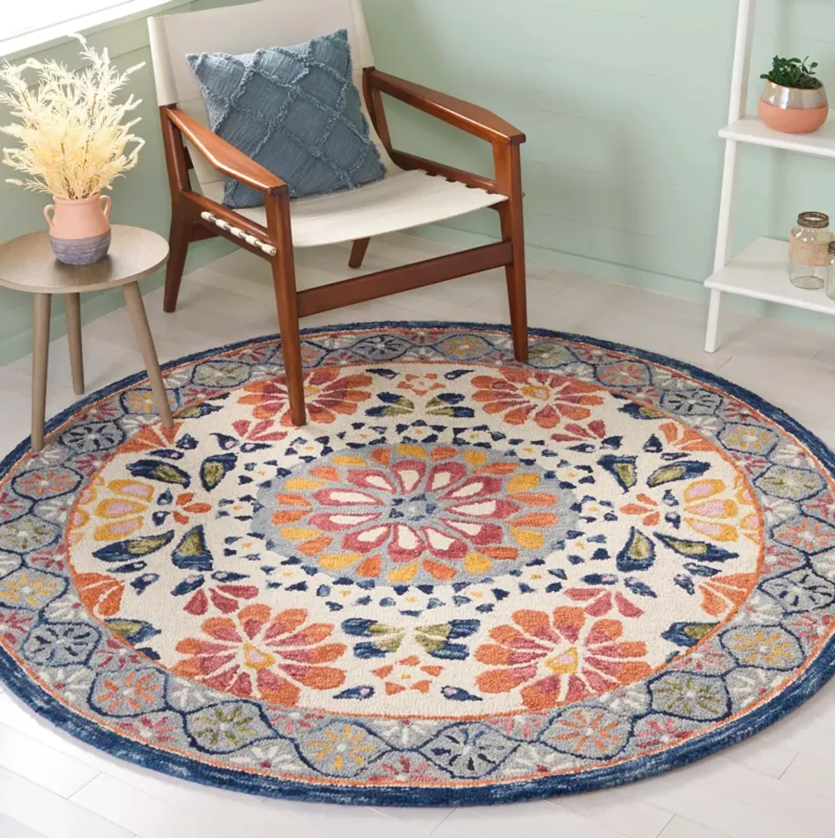 BLOSSOM Hand Tufted 6' x 6' Round area rug