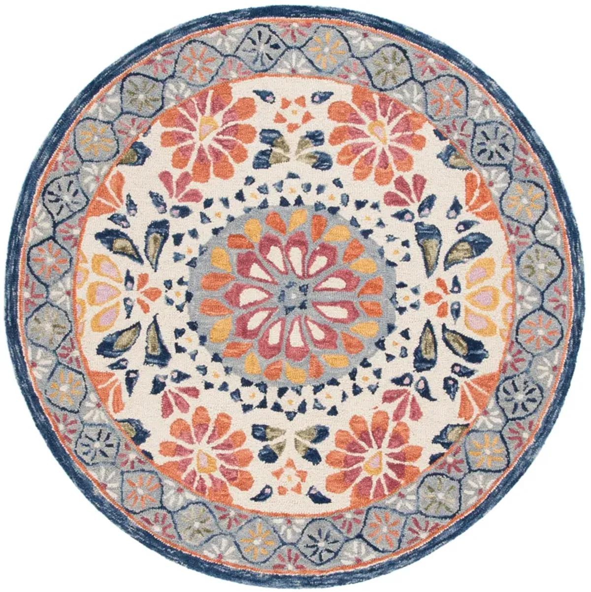 BLOSSOM Hand Tufted 6' x 6' Round area rug