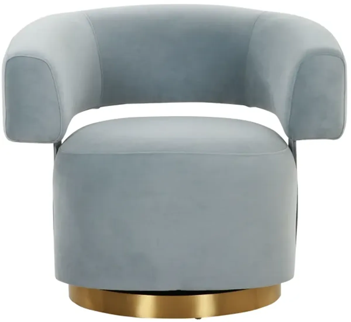 River Steel Grey Velvet Accent Chair