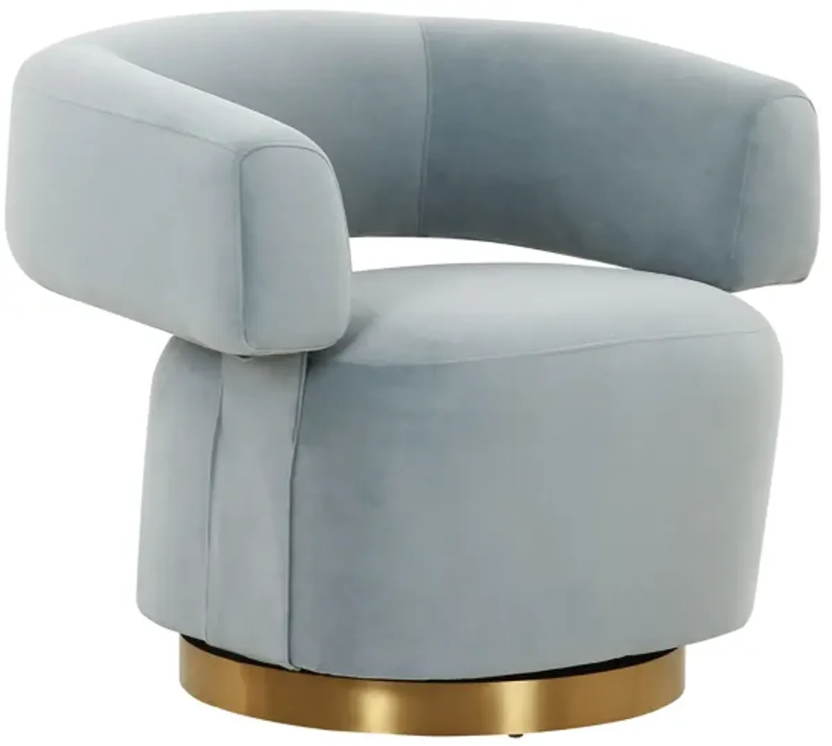 River Steel Grey Velvet Accent Chair