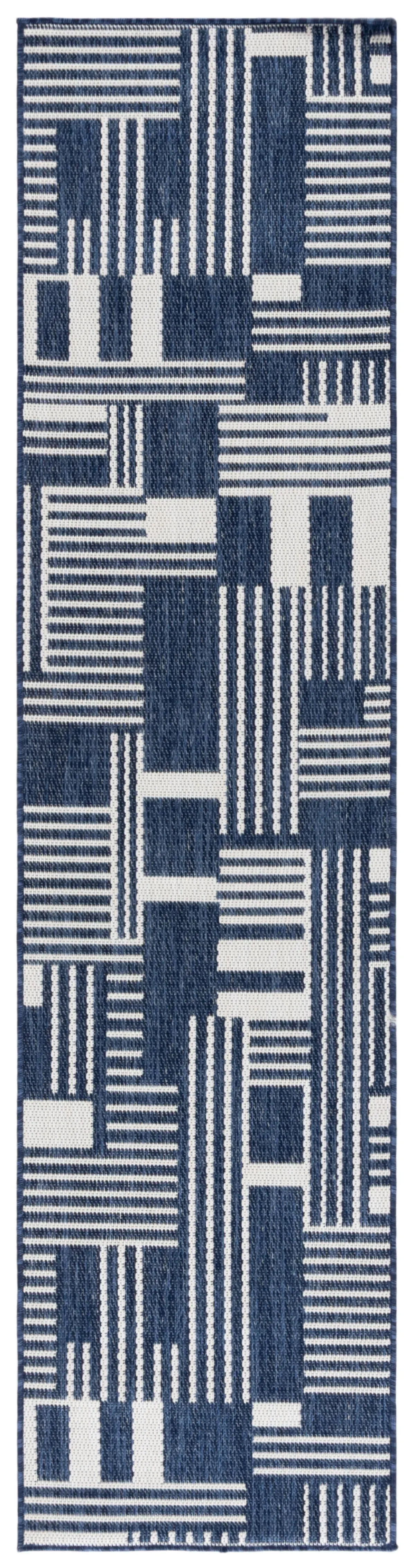 BEACH HOUSE 402 NAVY  2' x 8' Runner Rug