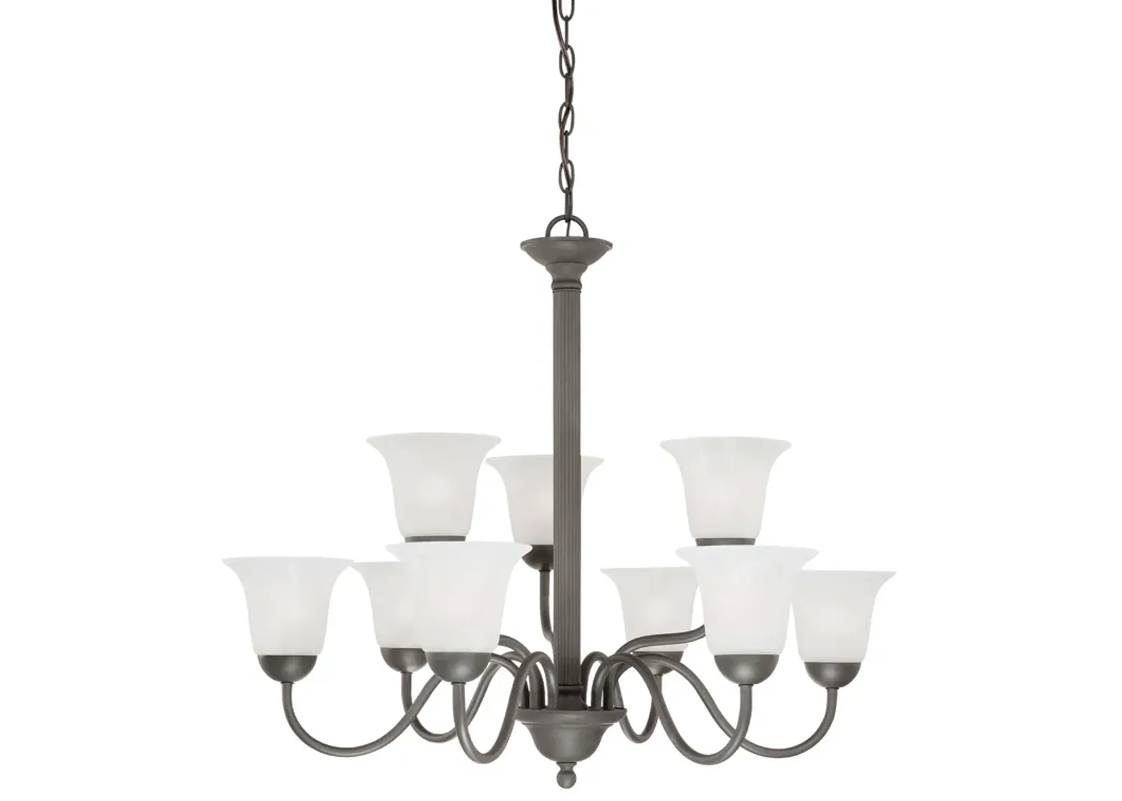 Riva 32" Wide 9-Light Chandelier - Painted Bronze