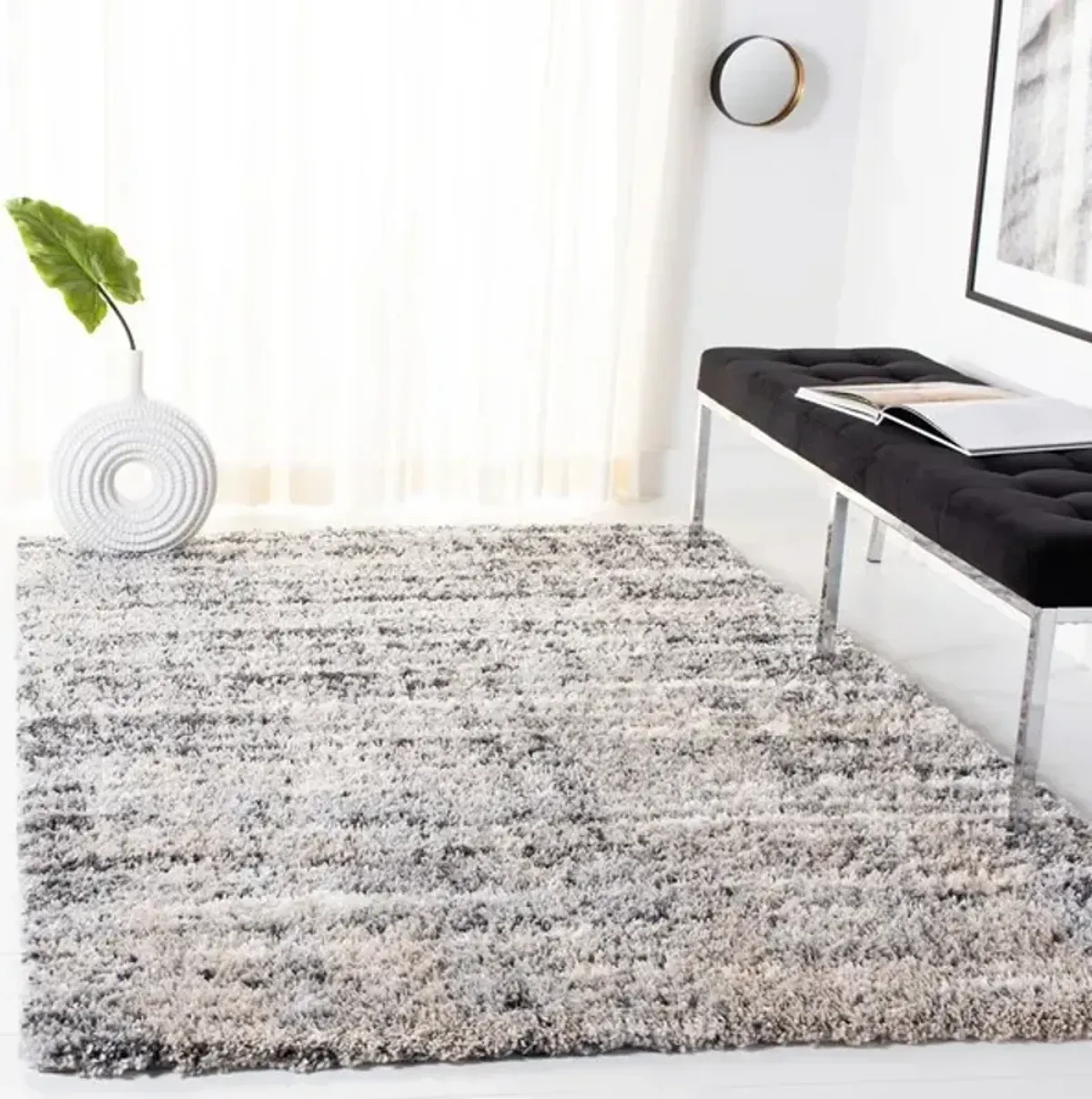 FONTANA SHAG Small Rectangle Power Loomed 4' X 6' Rug