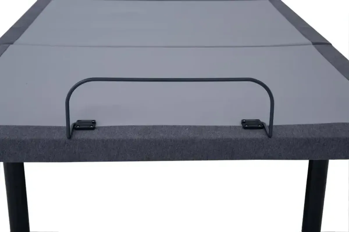 Negan Eastern King Adjustable Bed Base Grey and Black