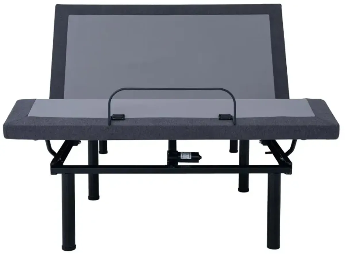 Negan Eastern King Adjustable Bed Base Grey and Black