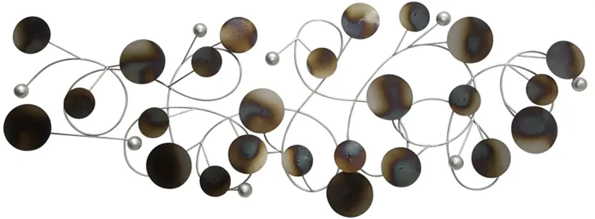 47" Small Discs Metal Wall Decor Multi