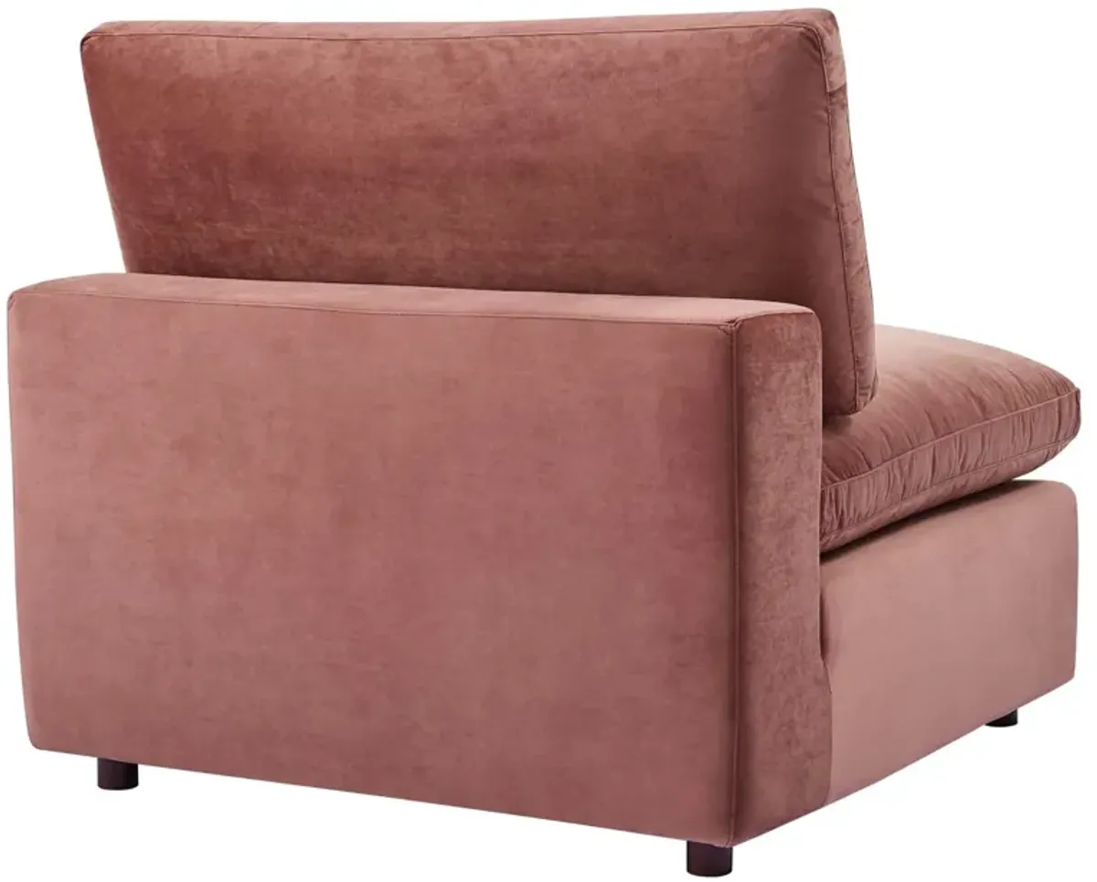 Commix Down Filled Overstuffed Performance Velvet 3-Seater Sofa