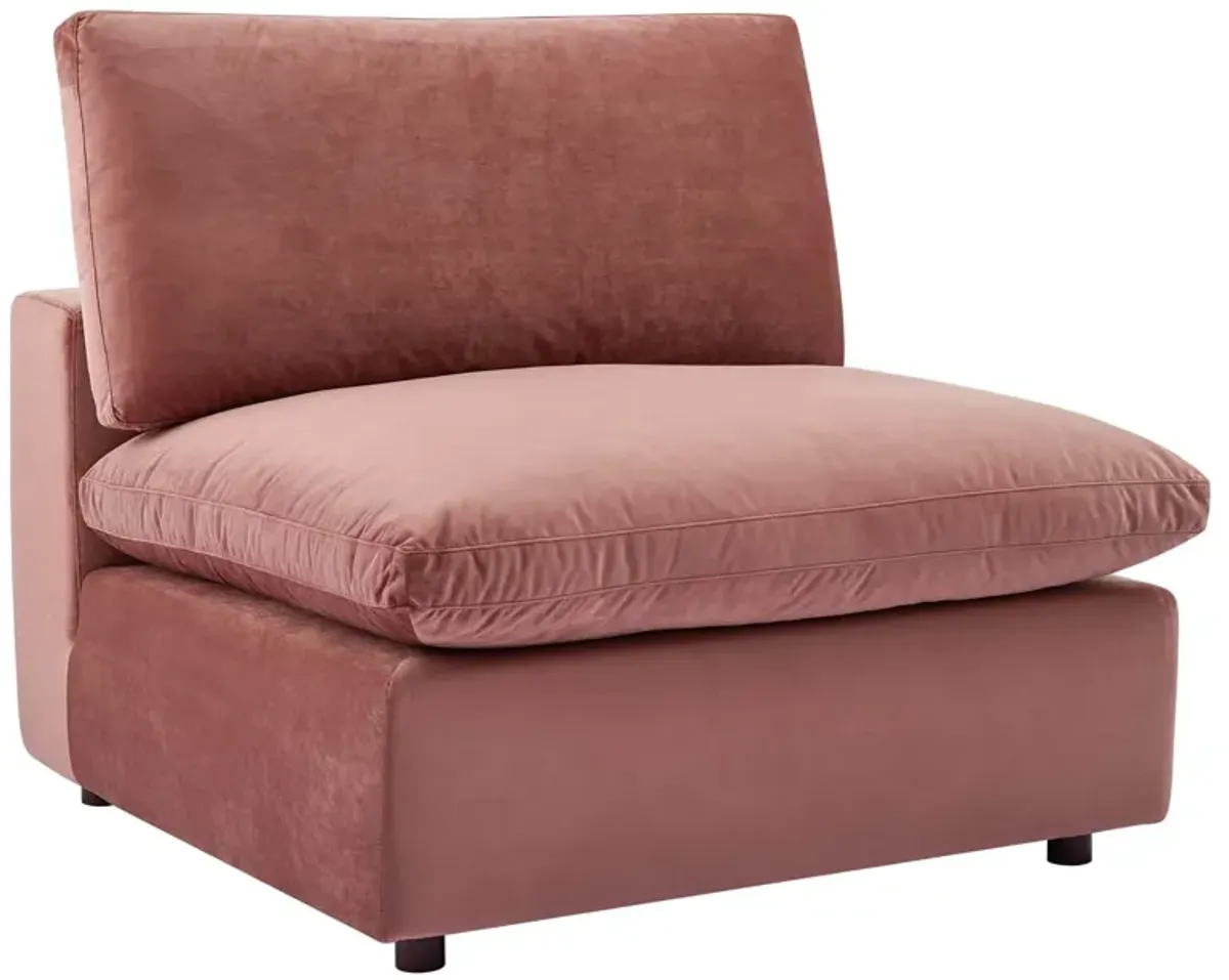 Commix Down Filled Overstuffed Performance Velvet 3-Seater Sofa