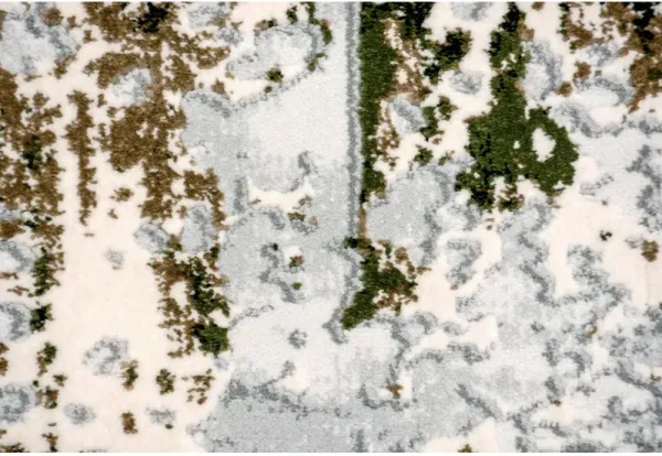 ARIELLA Grey/Green Rectangle 7'10" x 10'2" ft Rug