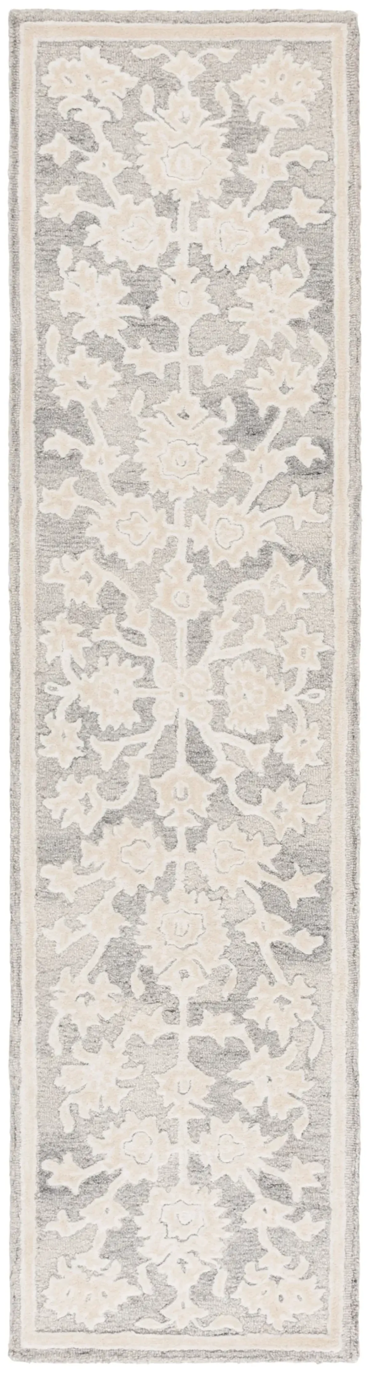 EBONY 134 SILVER  2'-3' x 9' Runner Rug