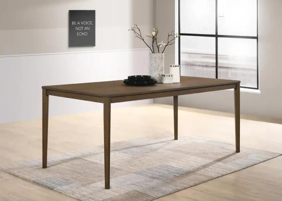 Abram Dining Table with Clipped Corner Medium Walnut