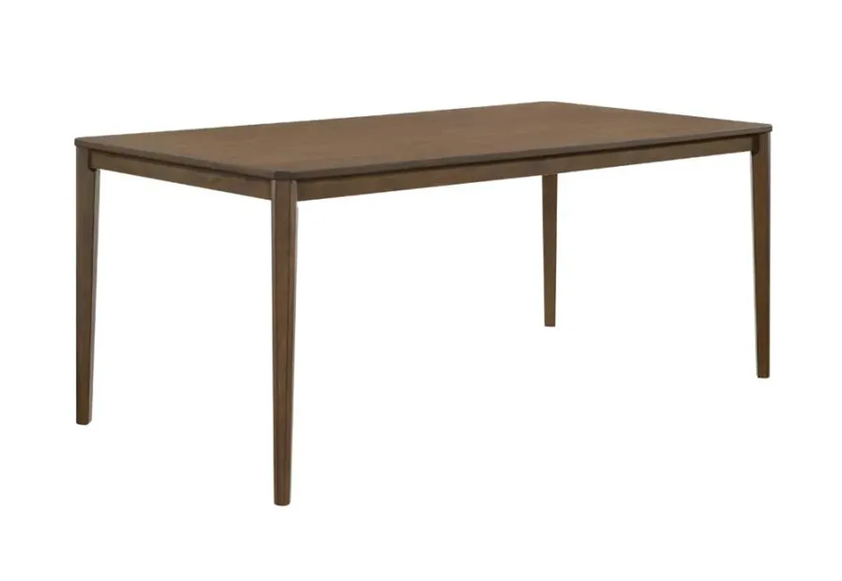 Abram Dining Table with Clipped Corner Medium Walnut