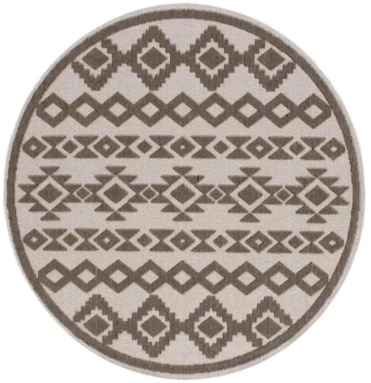 GLOBAL 210 Beige 6'-7' X 6'-7' Round Round Rug