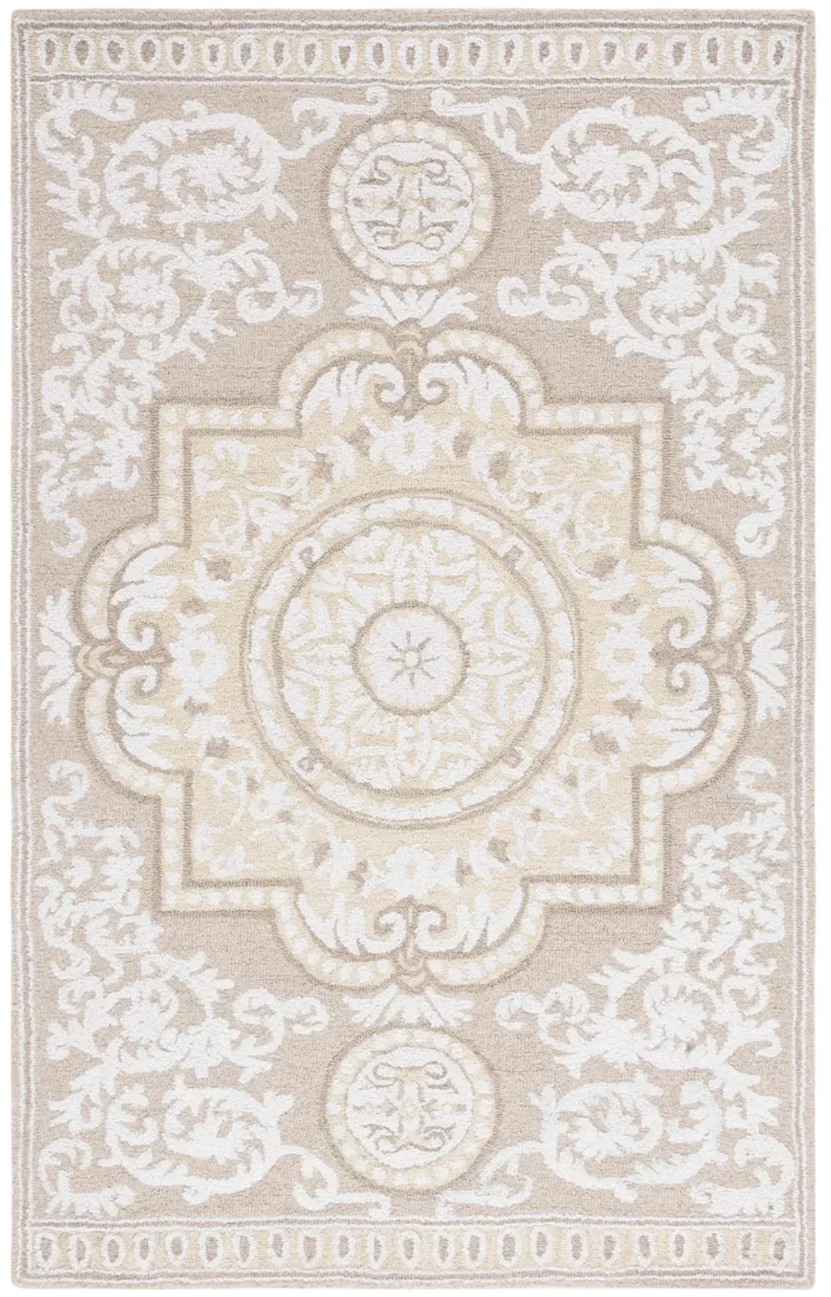 ABSTRACT Hand Tufted 6' x 9' area rug