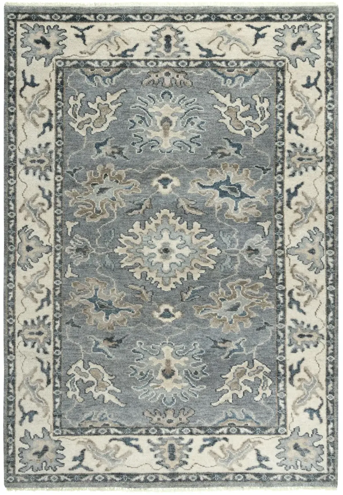 Ashton Gray  Hand Spun Wool/Tencel 2' x 3'  Rectangle Rug