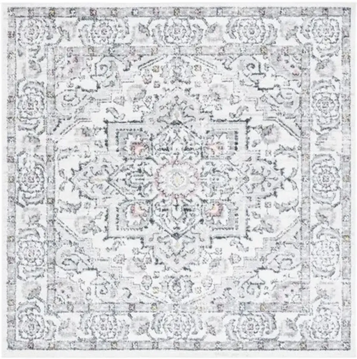 LAYLA 102 Grey 6'-7' X 6'-7' Square Square Rug