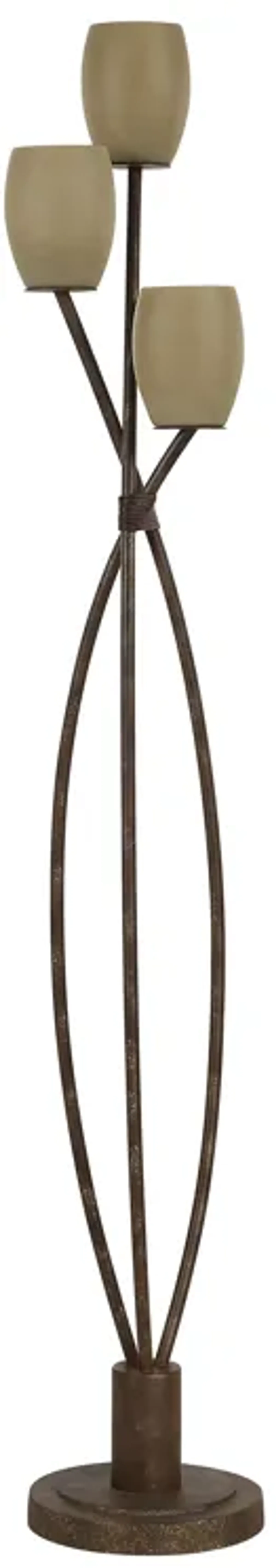 Soan 65.0" Height Floor Lamps, Copper Bronze With Gold