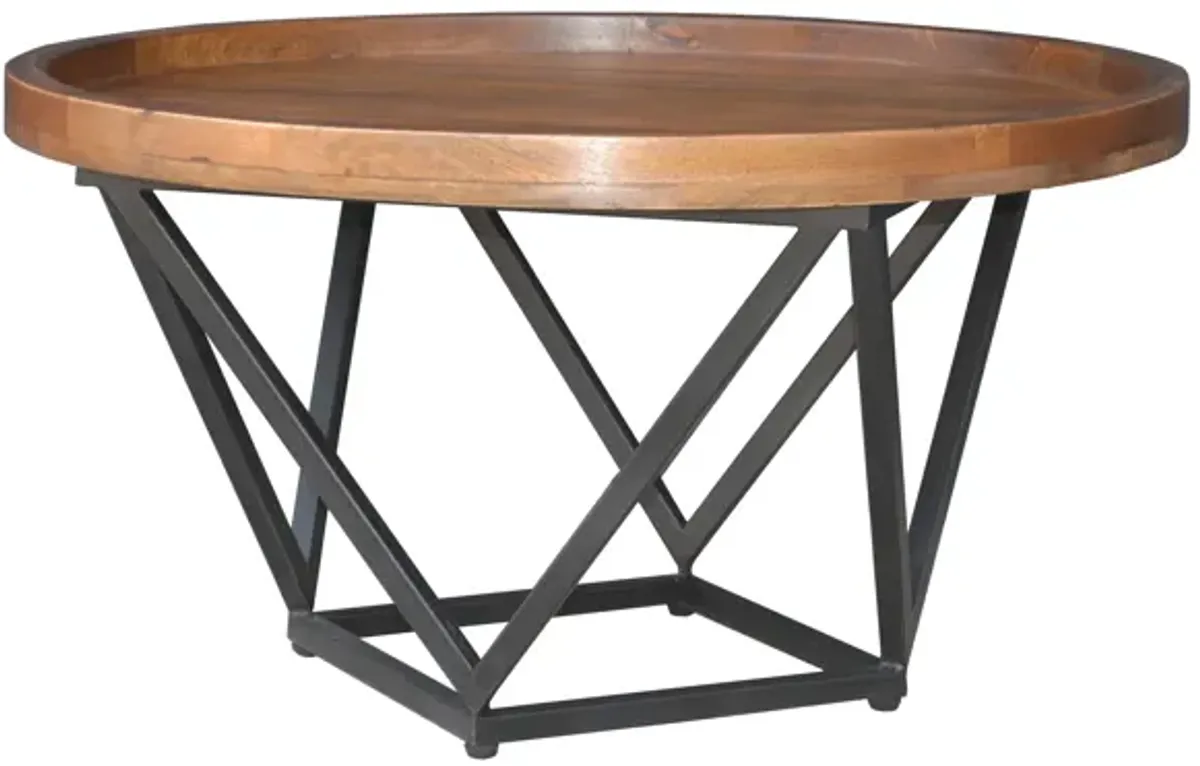 Lamar Mango Wood Coffee Table in Medium Brown
