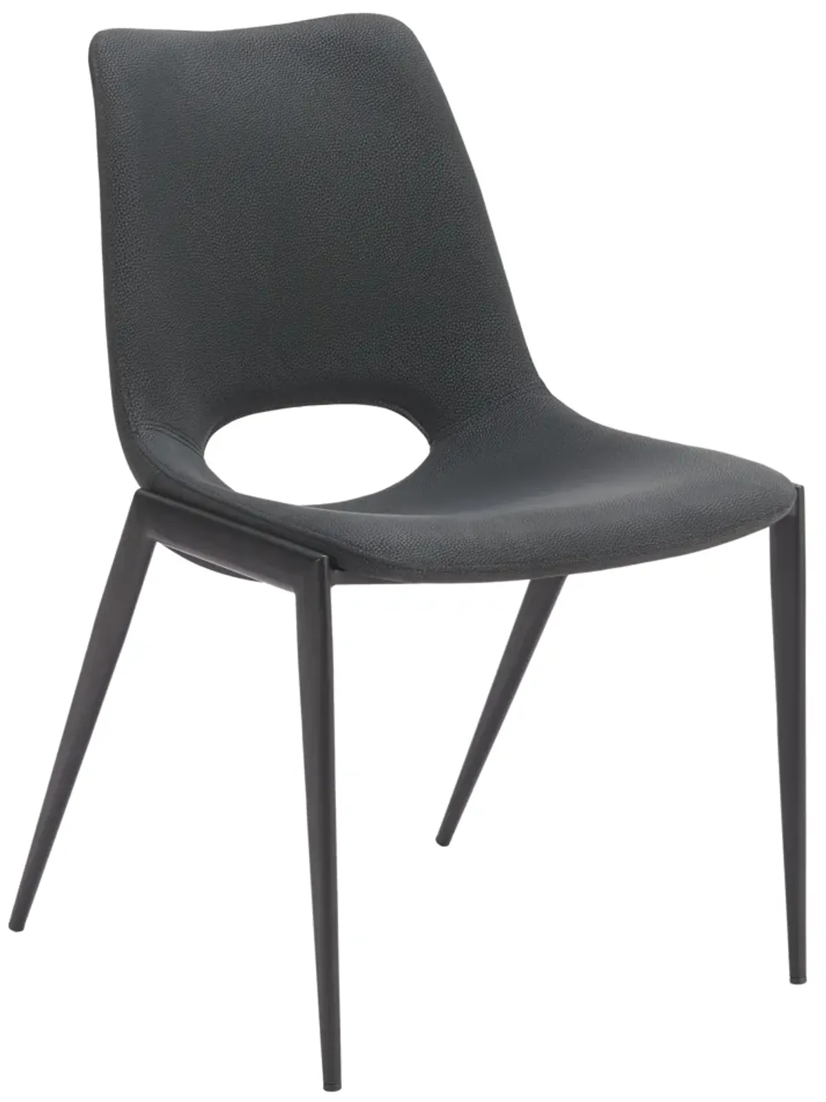 Desi Armless Dining Chair (Set of 2) Black