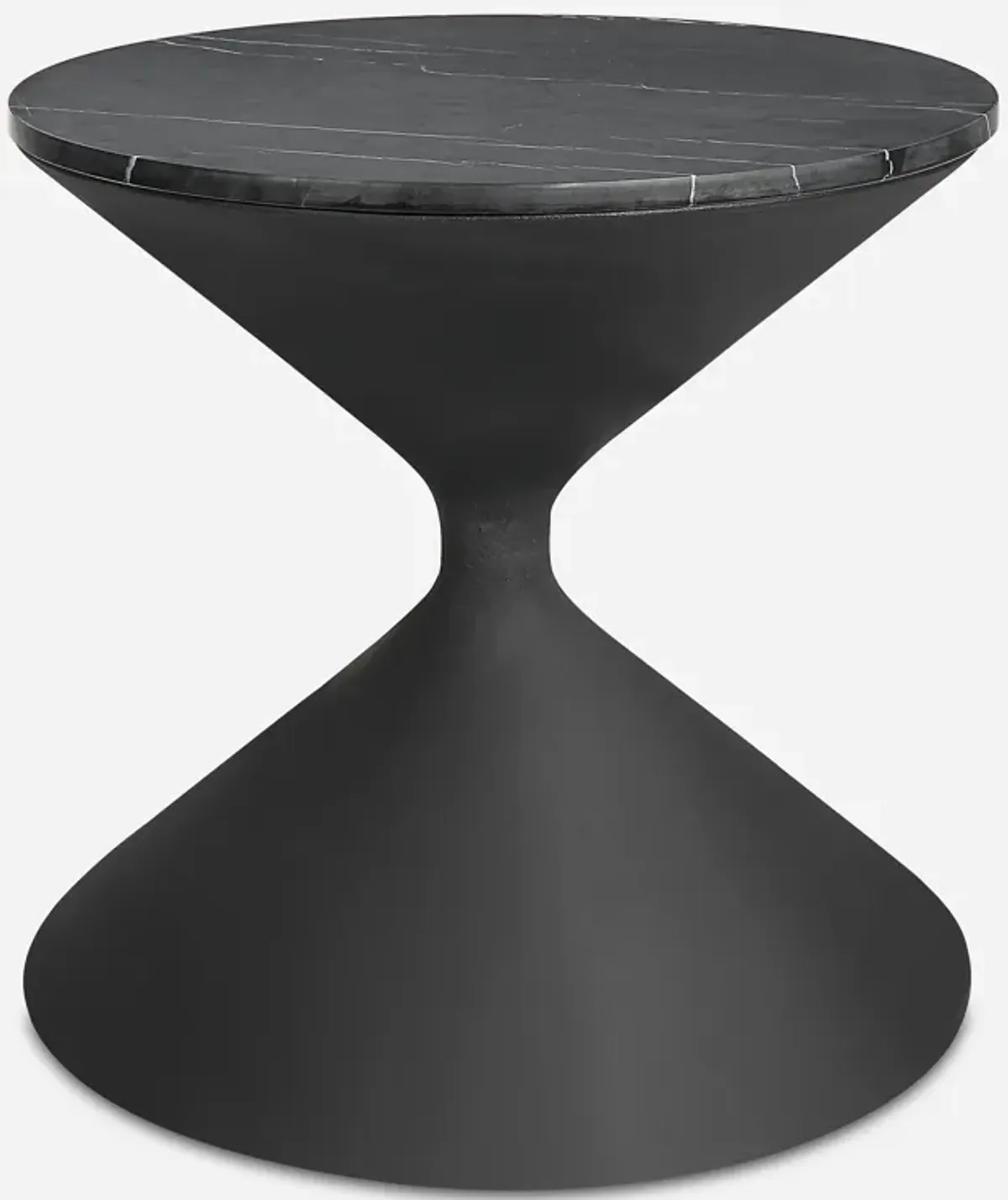 Time's Up Hourglass Shaped Side Table