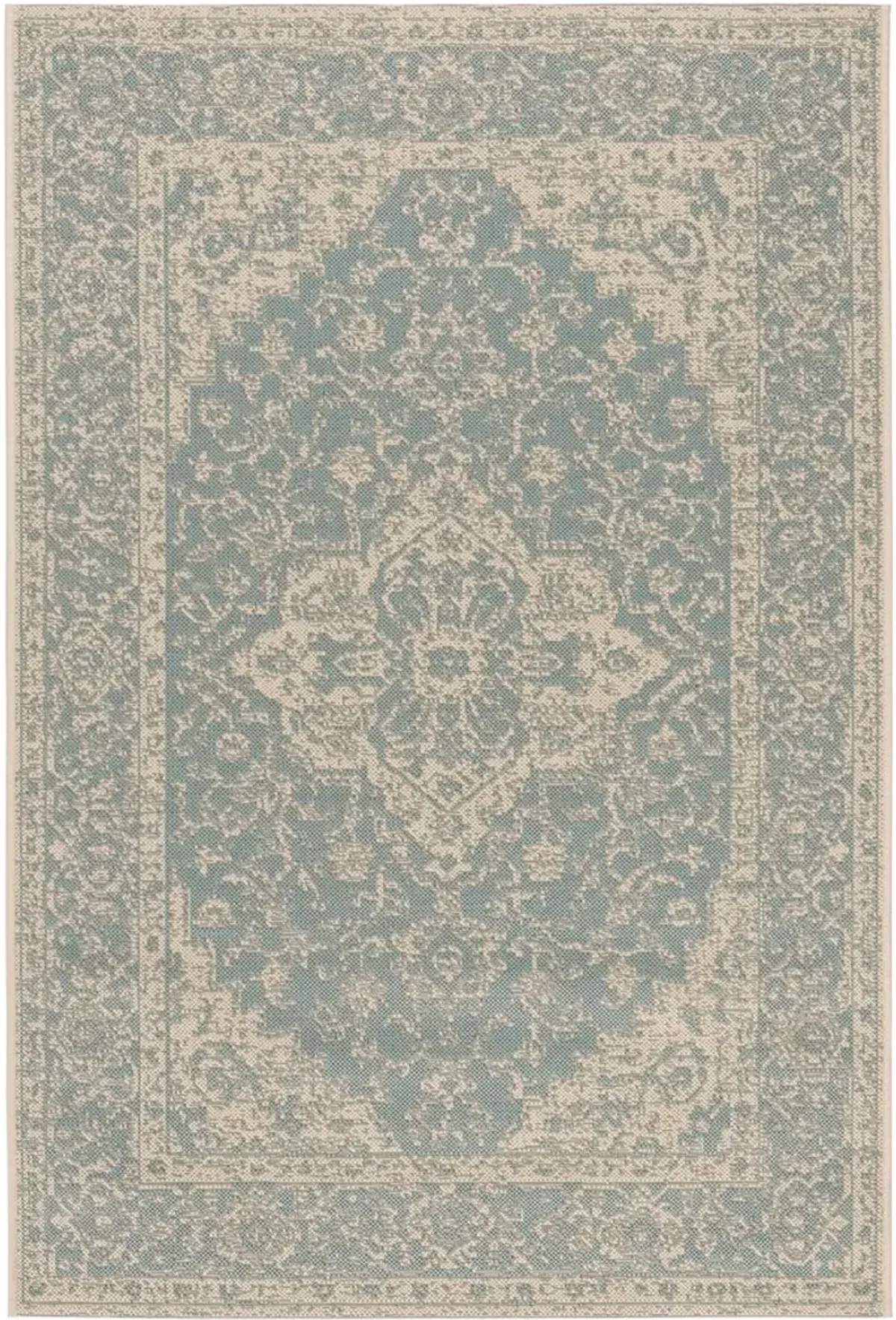 BEACH HOUSE 137 Blue 4' X 4' Square Square Rug