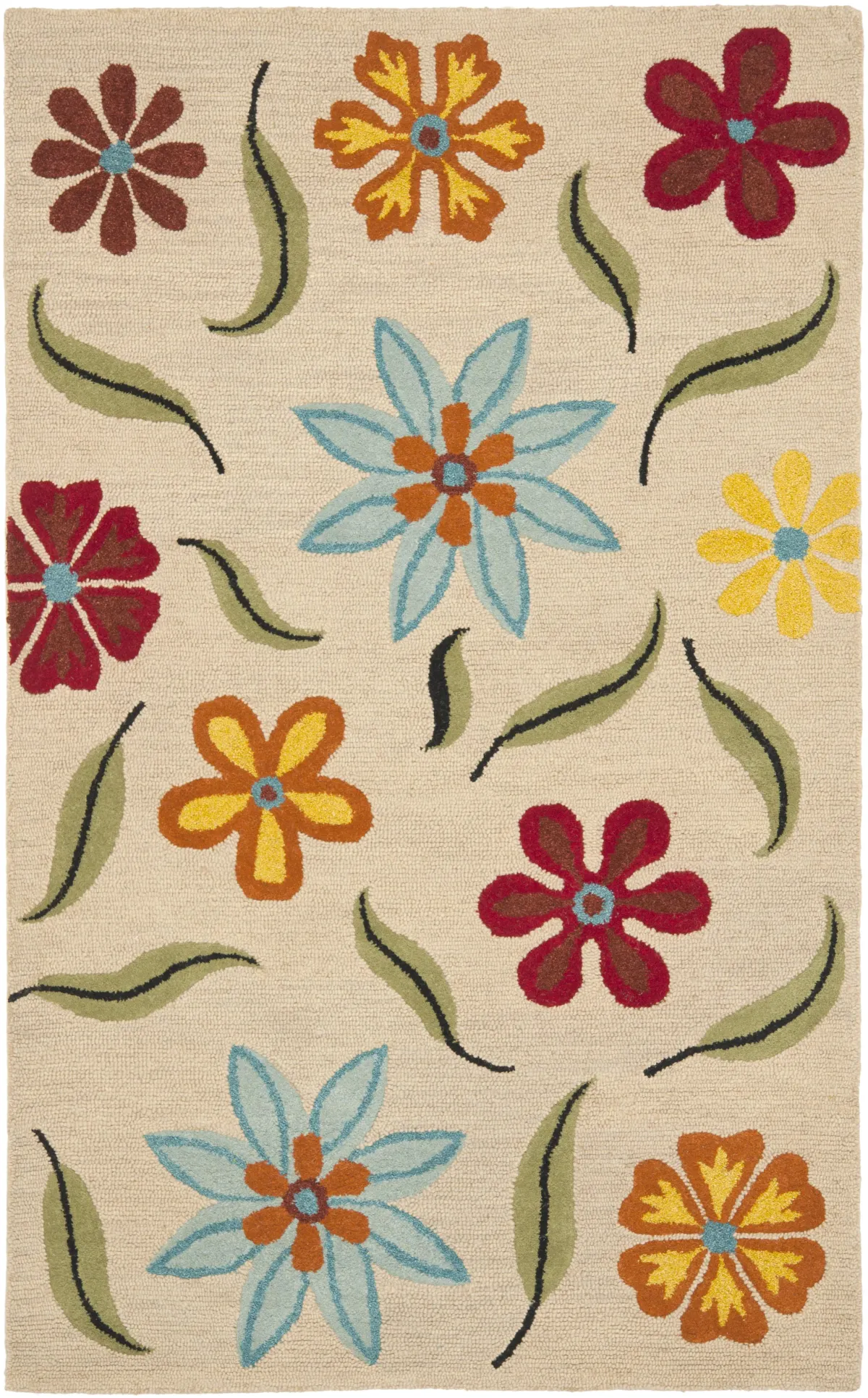 BLOSSOM Hand Hooked 2' x 3' area rug