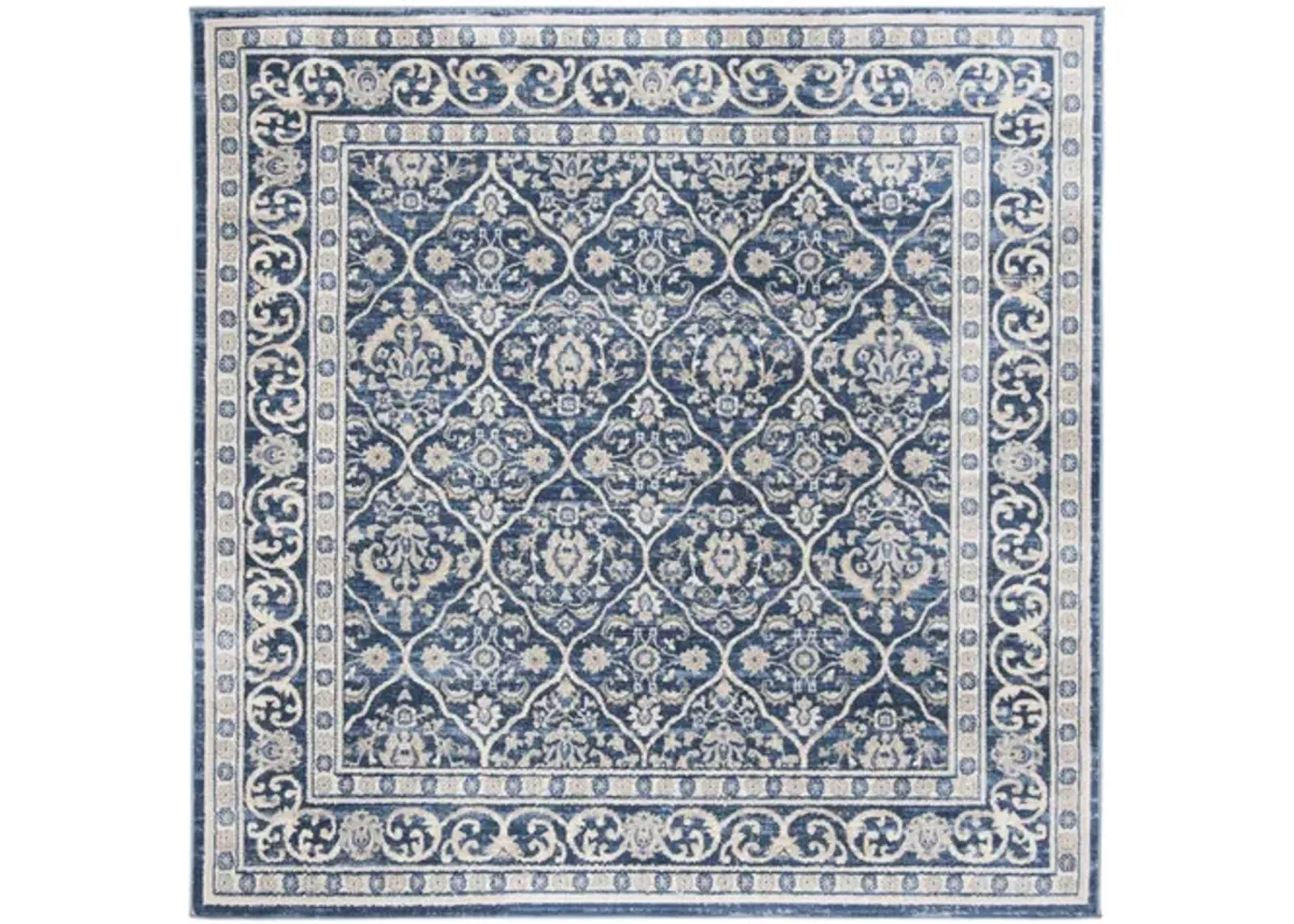 Brentwood 870 Navy / Light Grey 6'-7" X 6'-7" Square Square Powerloomed Rug