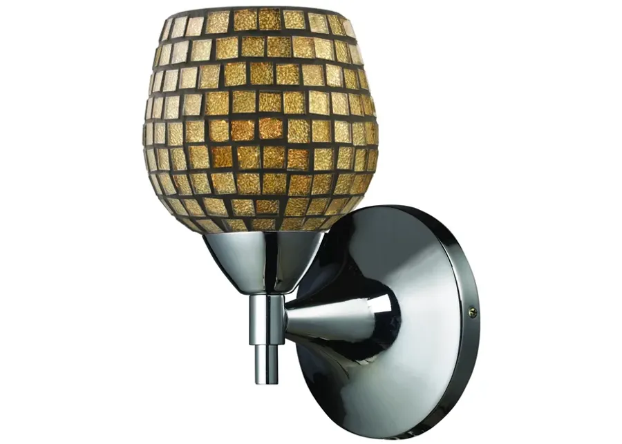 Celina 9" High 1-Light Sconce - Polished Chrome