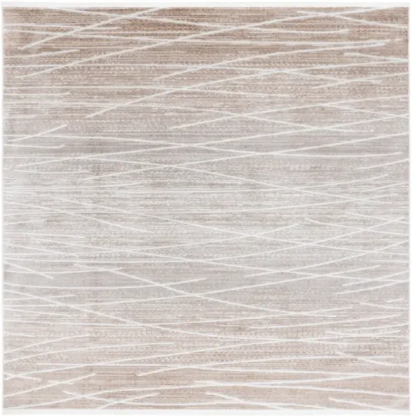 MILA 222 BEIGE  6'-7' x 6'-7' Square Square Rug