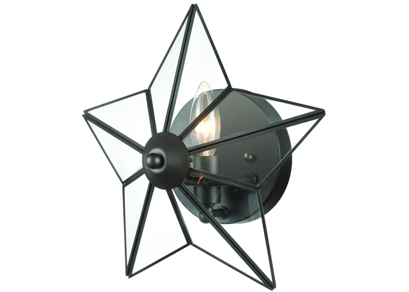 Moravian Star 12" High 1-Light Sconce - Oil Rubbed Bronze