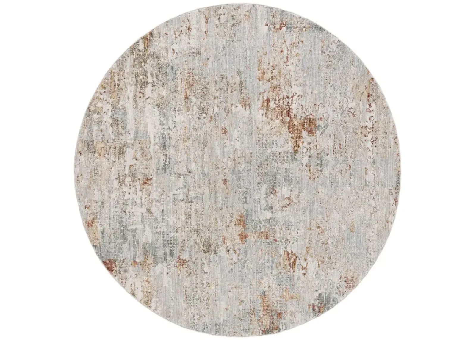 ADRIANNA 200 Blue 6'-7' X 6'-7' Round Round Rug