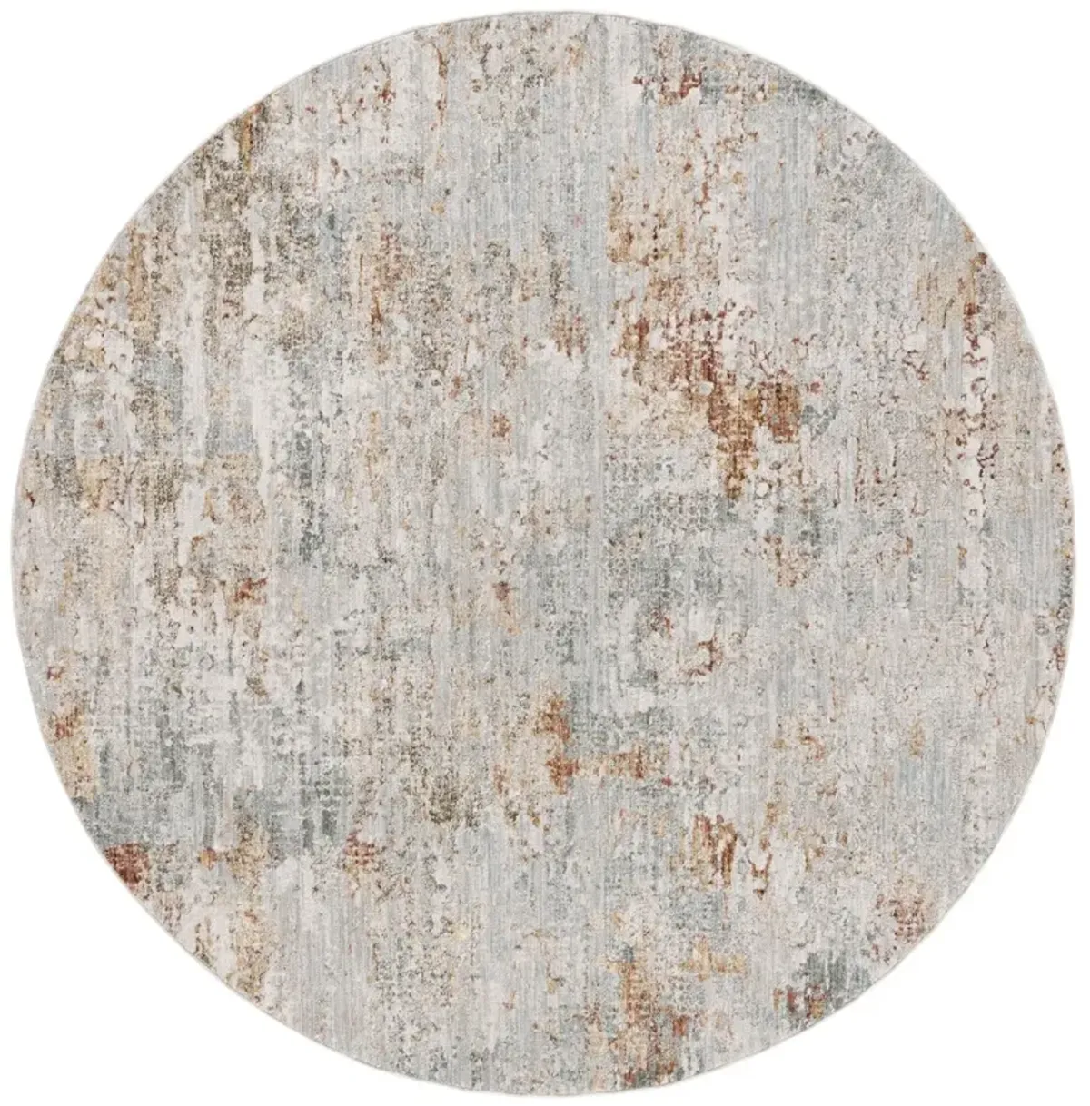 ADRIANNA 200 Blue 6'-7' X 6'-7' Round Round Rug